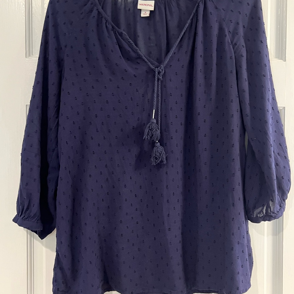 Mossimo Supply Co. Women's Navy Blue Top